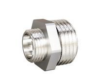 Ниппель переходной LD Pride DN20х10 (3/4"НР х 3/8"НР) латунь никель