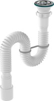 Aquant Гофросифон 1 1/2"х40/50 удл. с мет.реш. 450-1280 мм