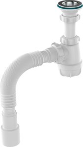 Aquant Сифон для умывальника 1 1/4"х40 с мет.реш. с г.т. 40х40/50