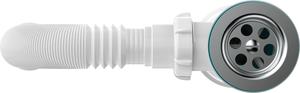 Aquant Сифон для кухни 1 1/2"х40 с мет.реш. с г.т. 40х40/50