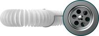 Aquant Гофросифон 1 1/2"х40/50 удл. с мет.реш. 450-1280 мм