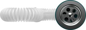 Aquant Гофросифон 1 1/2"х40/50 удл. 3м с мет.реш.