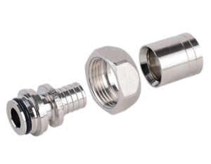 Резьбозажимное соединение 20х2.8 - G 3/4" Евроконус, c гильзой в комплекте, никель SANEXT (4939)