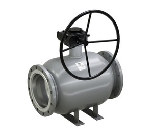 Кран шаровый LD КШЦФР из стали 20 Ду600/500 Ру2,5МПа с редуктором