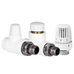 Термокомплект №2 с термоголовкой TEBO для подключения радиатора 25Х3/4" прямой